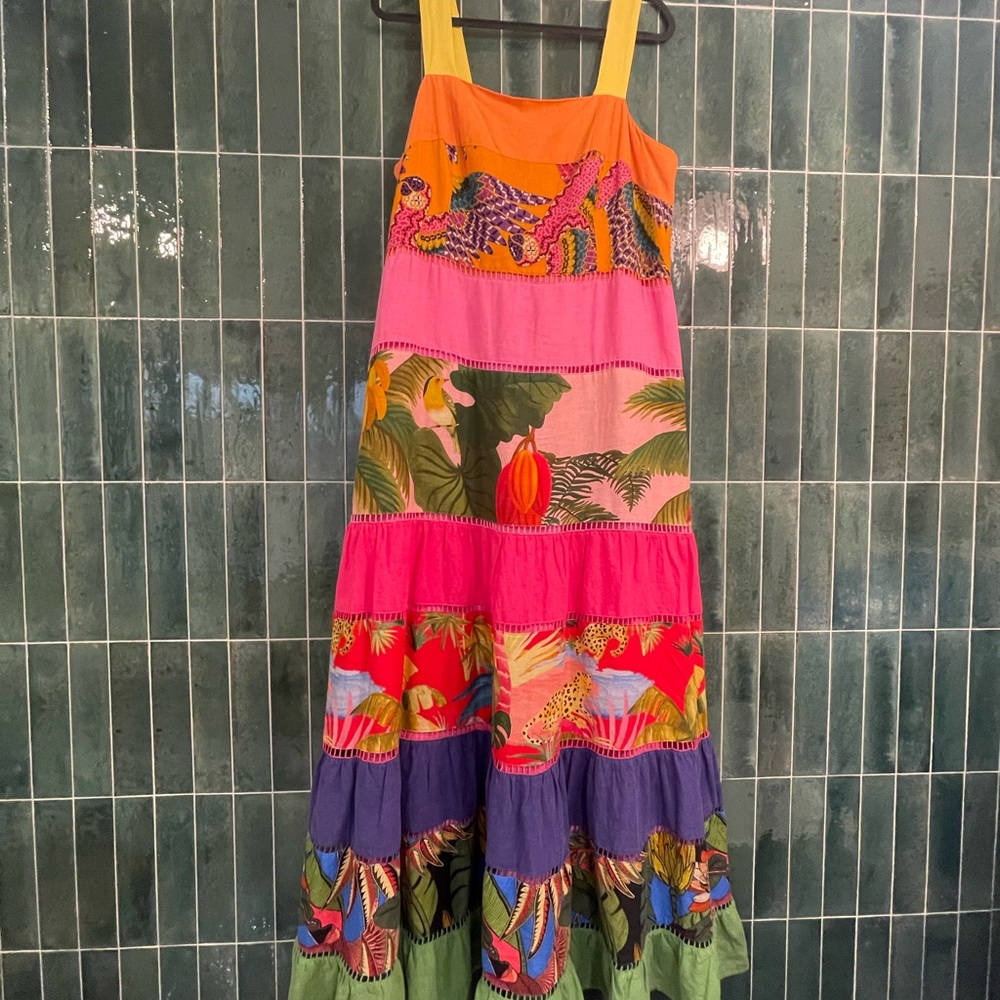 Farm Rio Colorful Tiered Maxi Dress